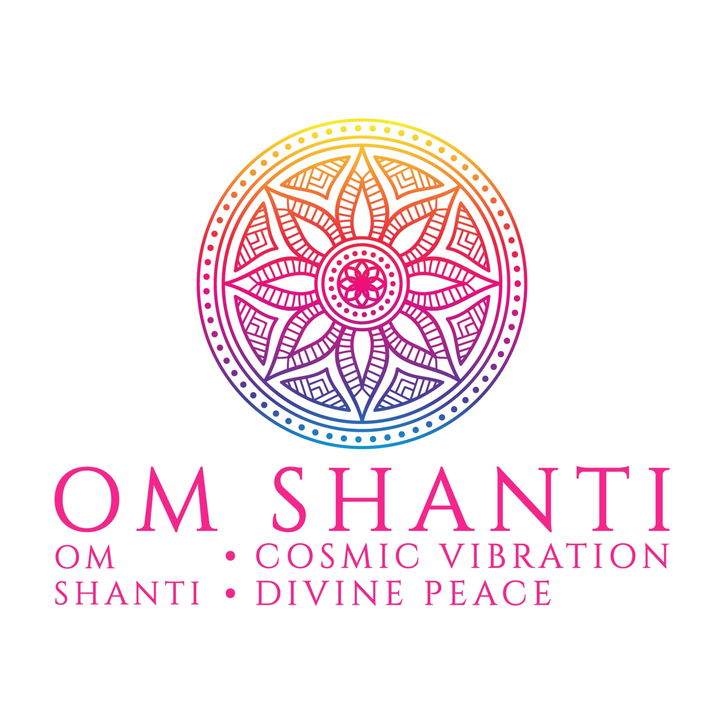 Om Shanti Symbol in Red